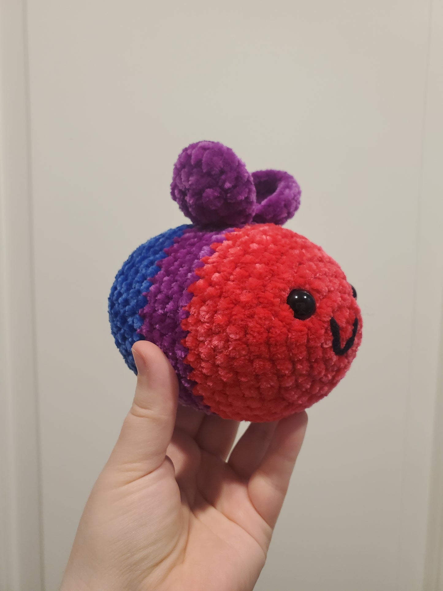 Crochet Bisexual Flag Bee Plushie