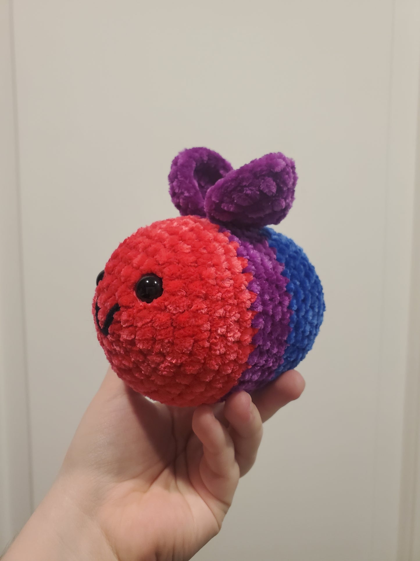 Crochet Bisexual Flag Bee Plushie