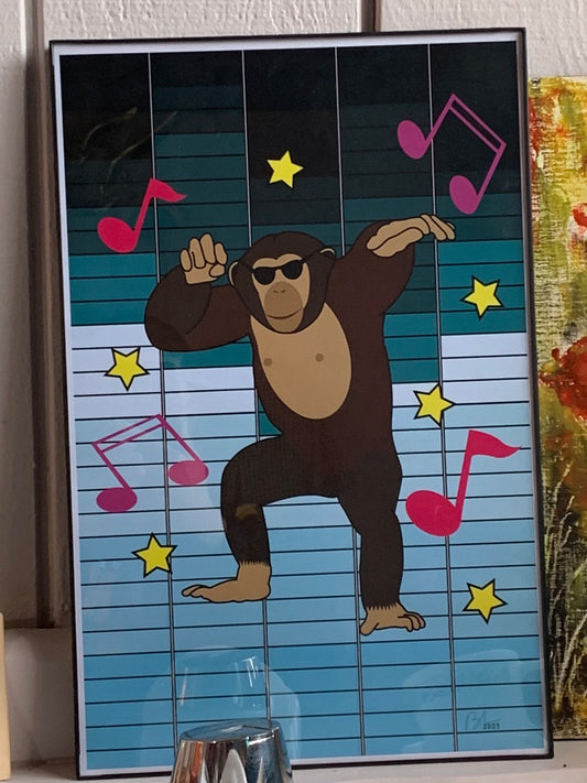 Whimsical Dancing Art – "Monkey Beats"