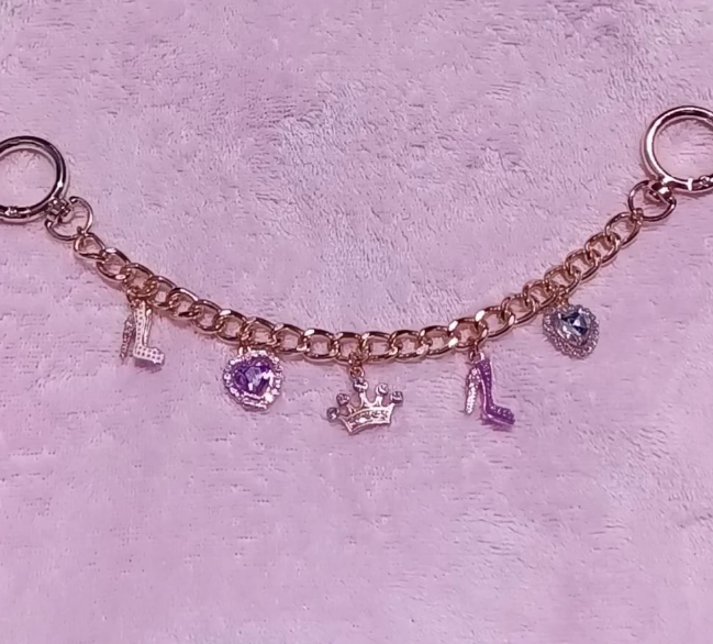 Purple Glam Bag Charm