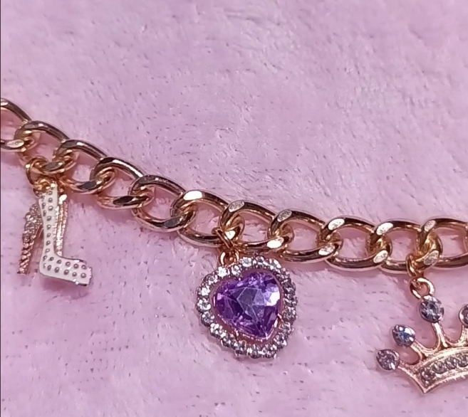 Purple Glam Bag Charm