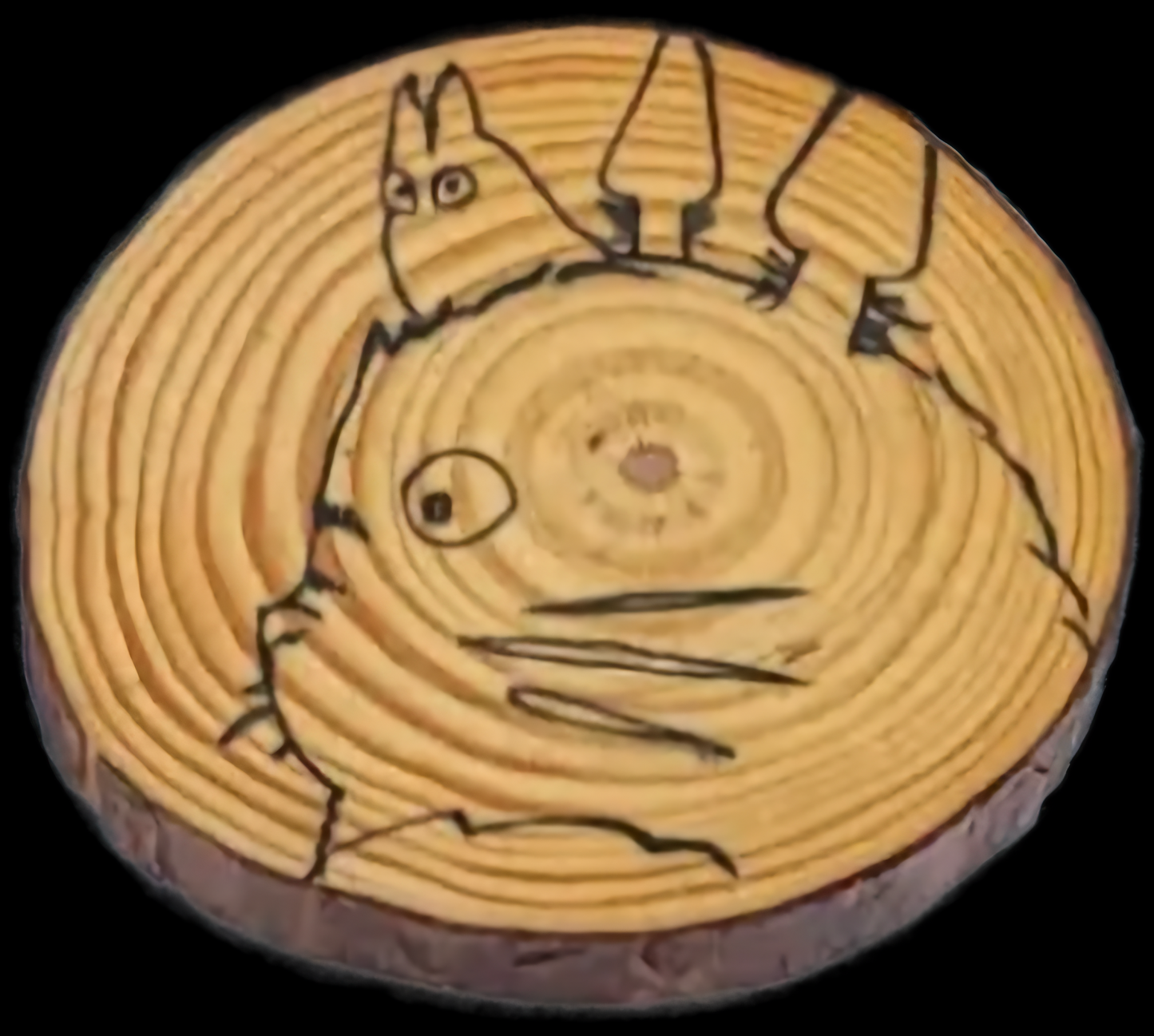 Studio Ghibli Fan Magnet – Hand-Painted Wooden Magnet